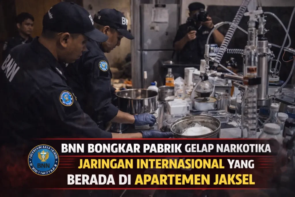 BNN Bongkar Pabrik Gelap Narkotika Jaringan Internasional