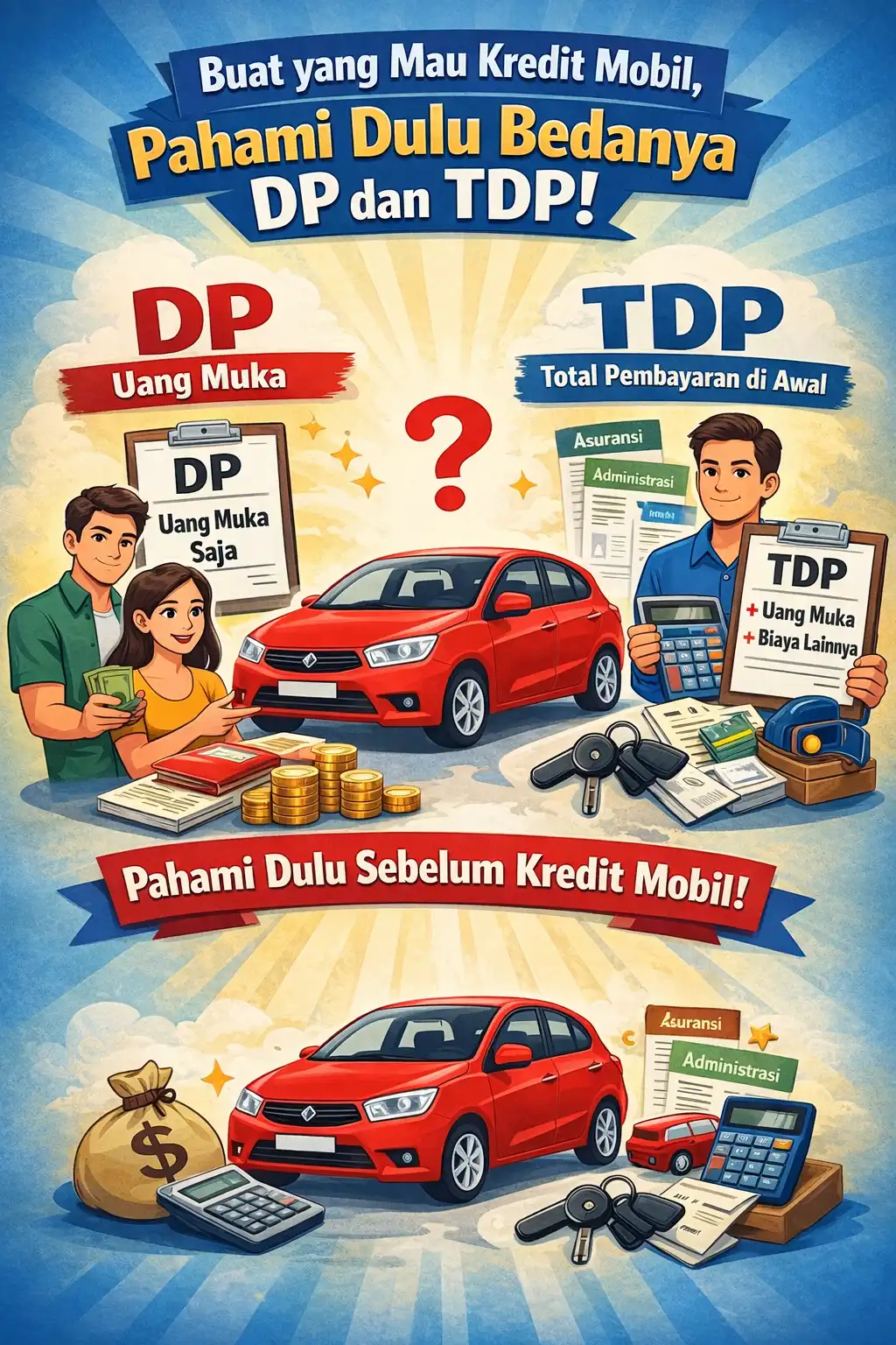 You are currently viewing Buat yang Mau Kredit Mobil, Pahami Dulu Bedanya DP dan TDP