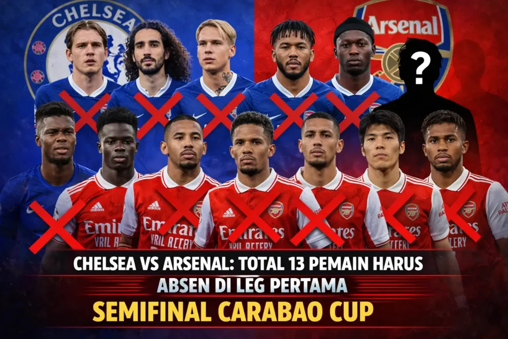 Chelsea vs Arsenal Total 13 Pemain Harus Absen