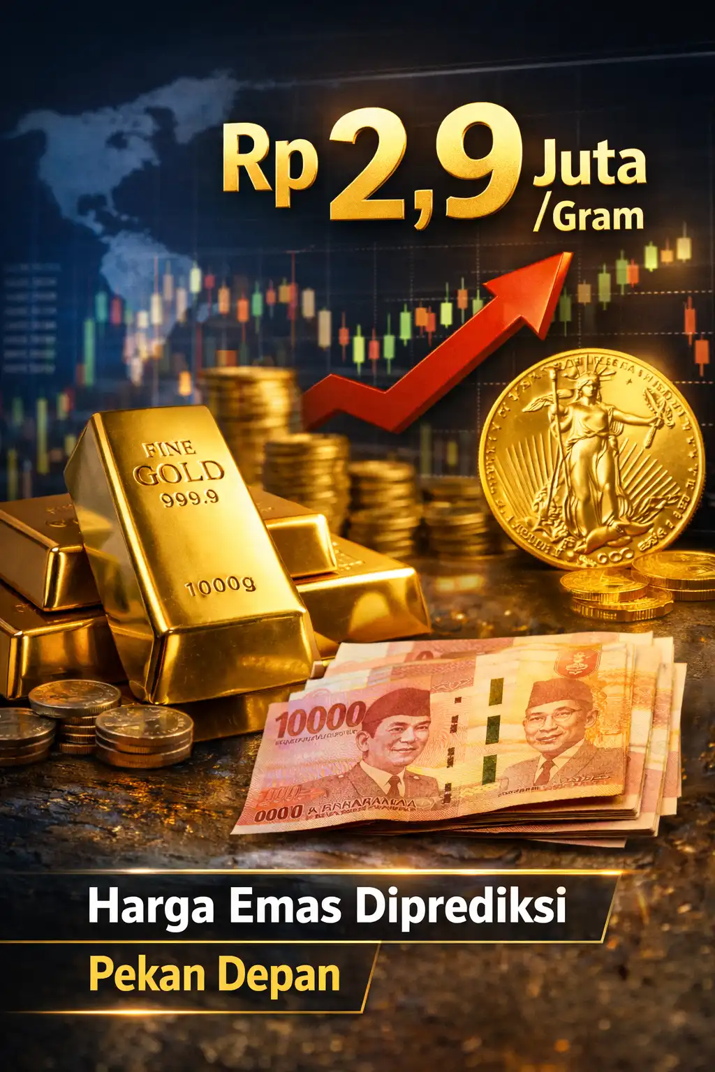 Read more about the article Harga Emas Sudah Diprediksi Bisa Capai Rp 2,9 Juta per Gram di Pekan Depan
