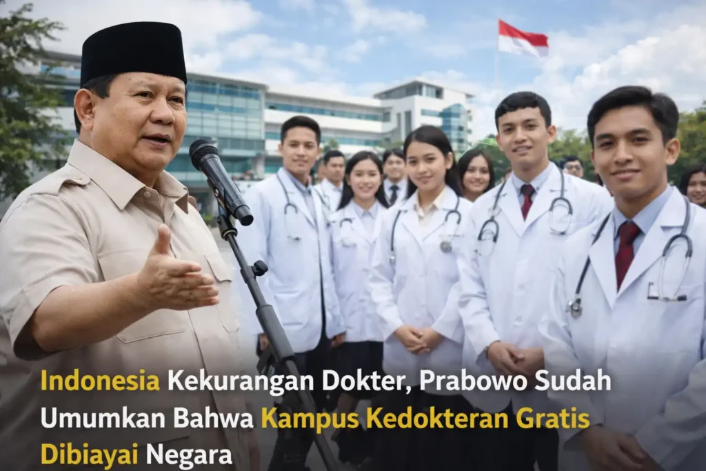 Indonesia Kekurangan Dokter, Prabowo Sudah Umumkan Bahwa Kampus Kedokteran Gratis