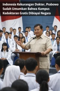 Read more about the article Indonesia Kekurangan Dokter, Prabowo Sudah Umumkan Bahwa Kampus Kedokteran Gratis Dibiayai Negara