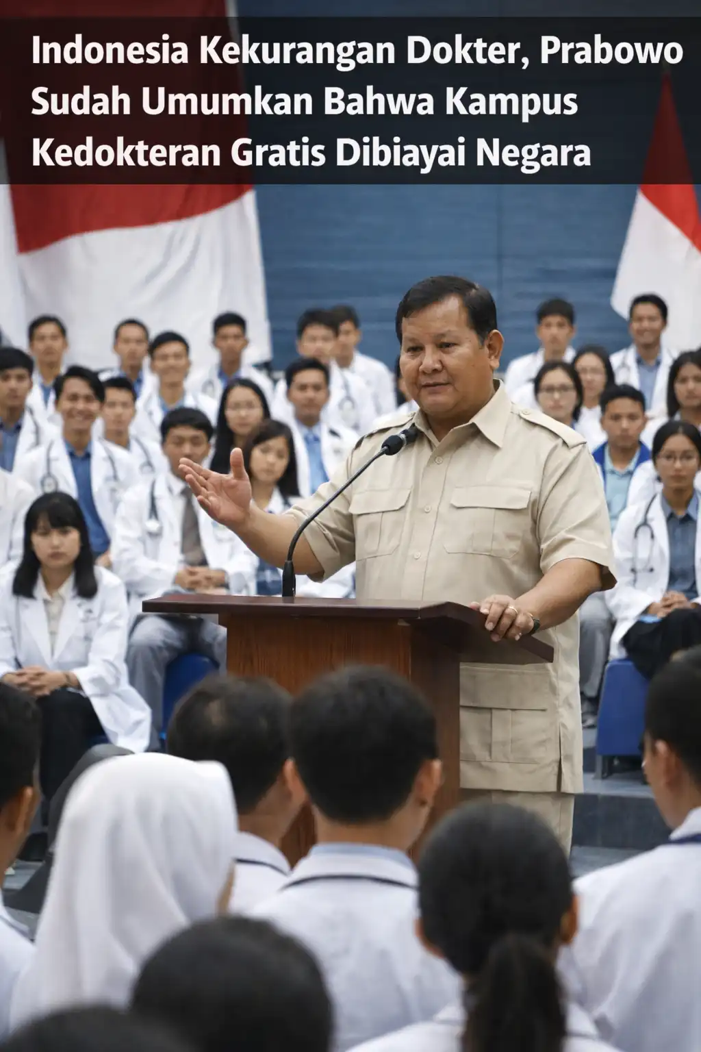 Read more about the article Indonesia Kekurangan Dokter, Prabowo Sudah Umumkan Bahwa Kampus Kedokteran Gratis Dibiayai Negara