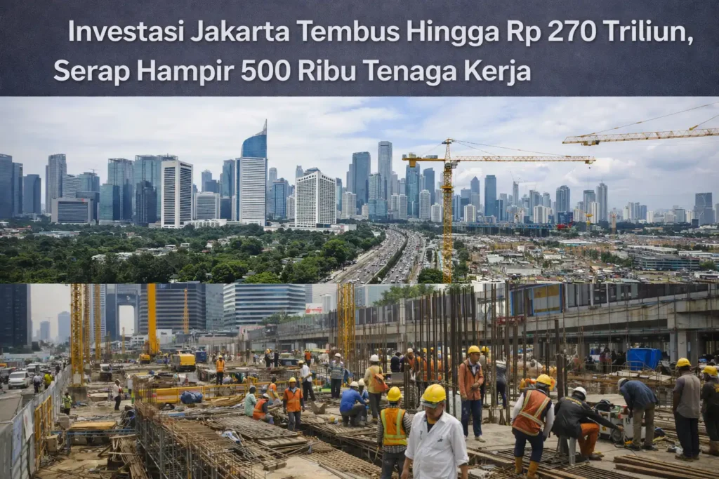 Investasi Jakarta Tembus Hingga Rp 270 Triliun, Serap Hampir 500 Ribu Tenaga Kerja