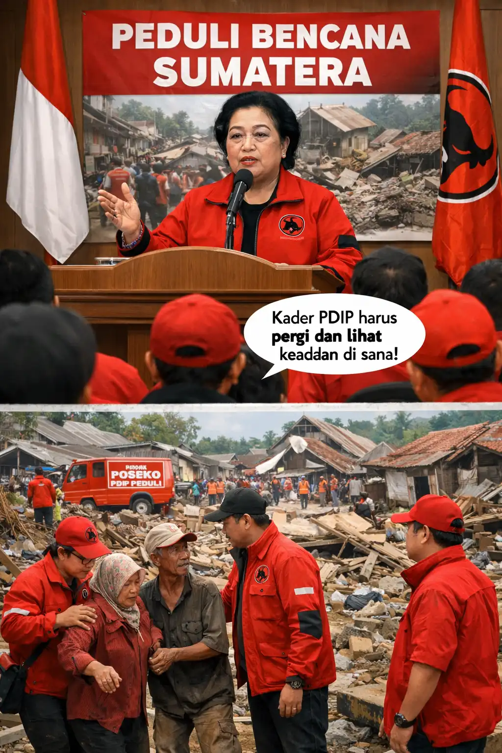 Read more about the article Megawati Minta Kader PDIP Bantu Pemulihan Pascabencana Sumatera: Pergi dan Lihat Keadaan di Sana