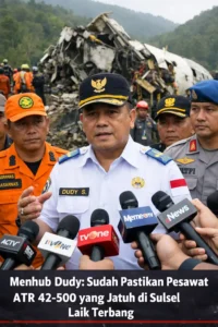 Read more about the article Menhub Dudy Sudah Pastikan Pesawat ATR 42-500 yang Jatuh di Sulsel Laik Terbang