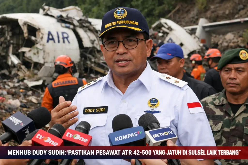Menhub Dudy Sudah Pastikan Pesawat ATR 42-500 yang Jatuh di Sulsel Laik Terbang
