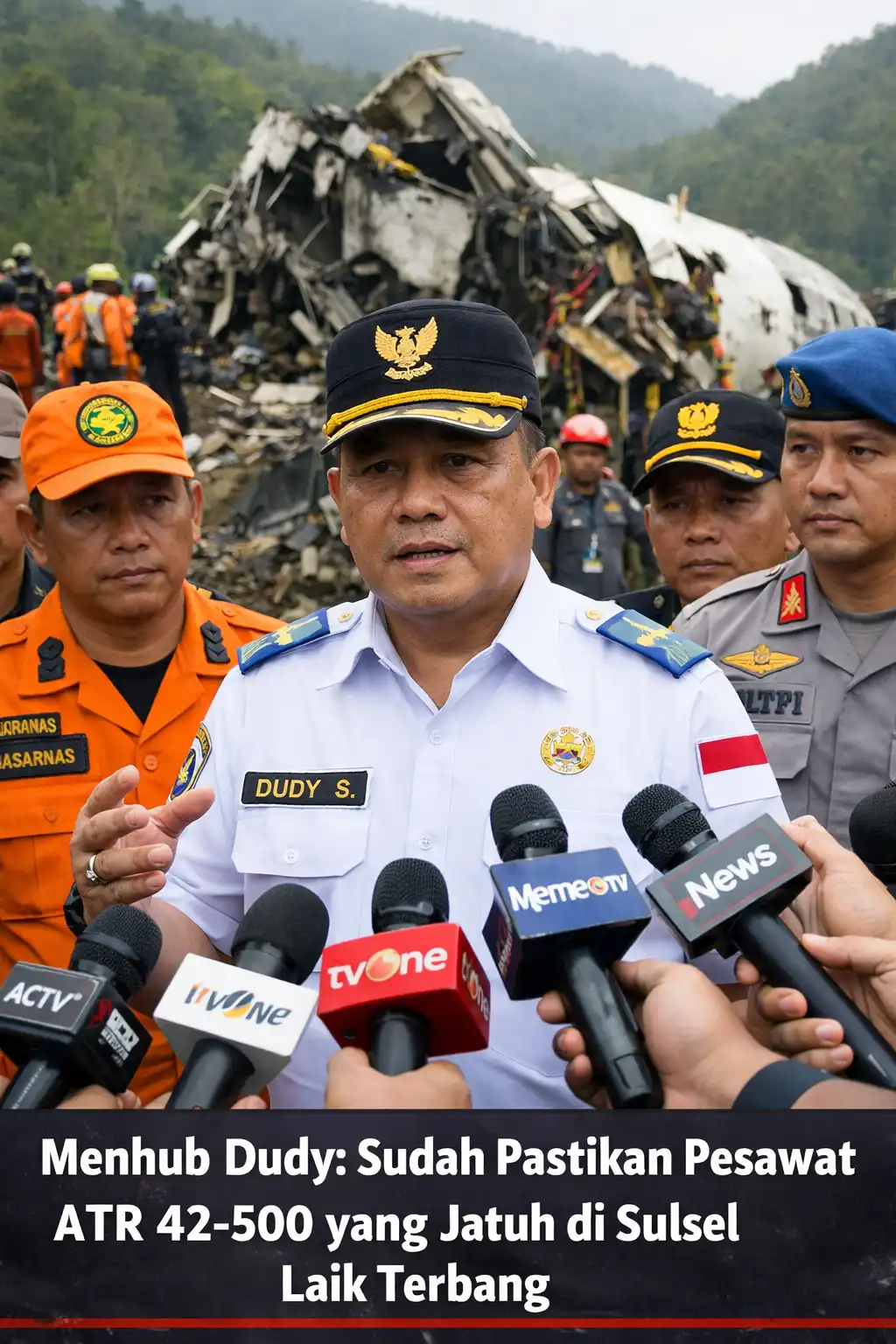 Read more about the article Menhub Dudy Sudah Pastikan Pesawat ATR 42-500 yang Jatuh di Sulsel Laik Terbang