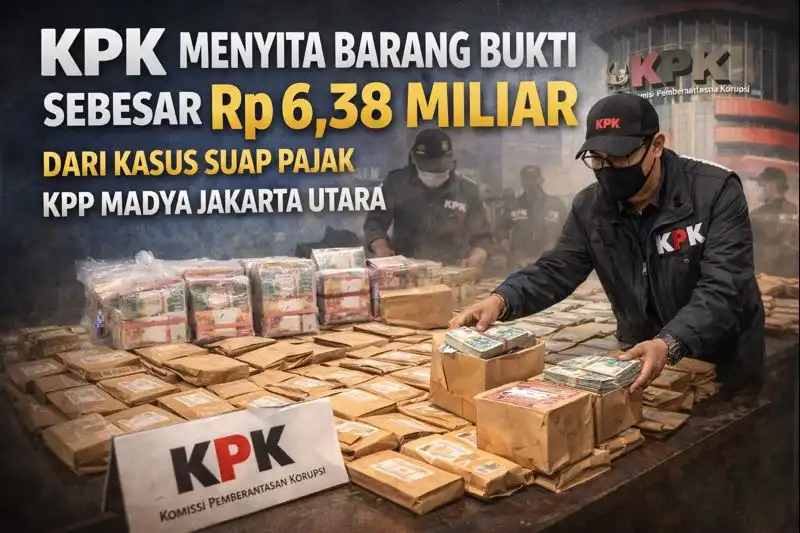 Menyita Barang Bukti Sebesar Rp 6,38 Miliar dari Kasus Suap Pajak KPP Madya Jakarta Utara