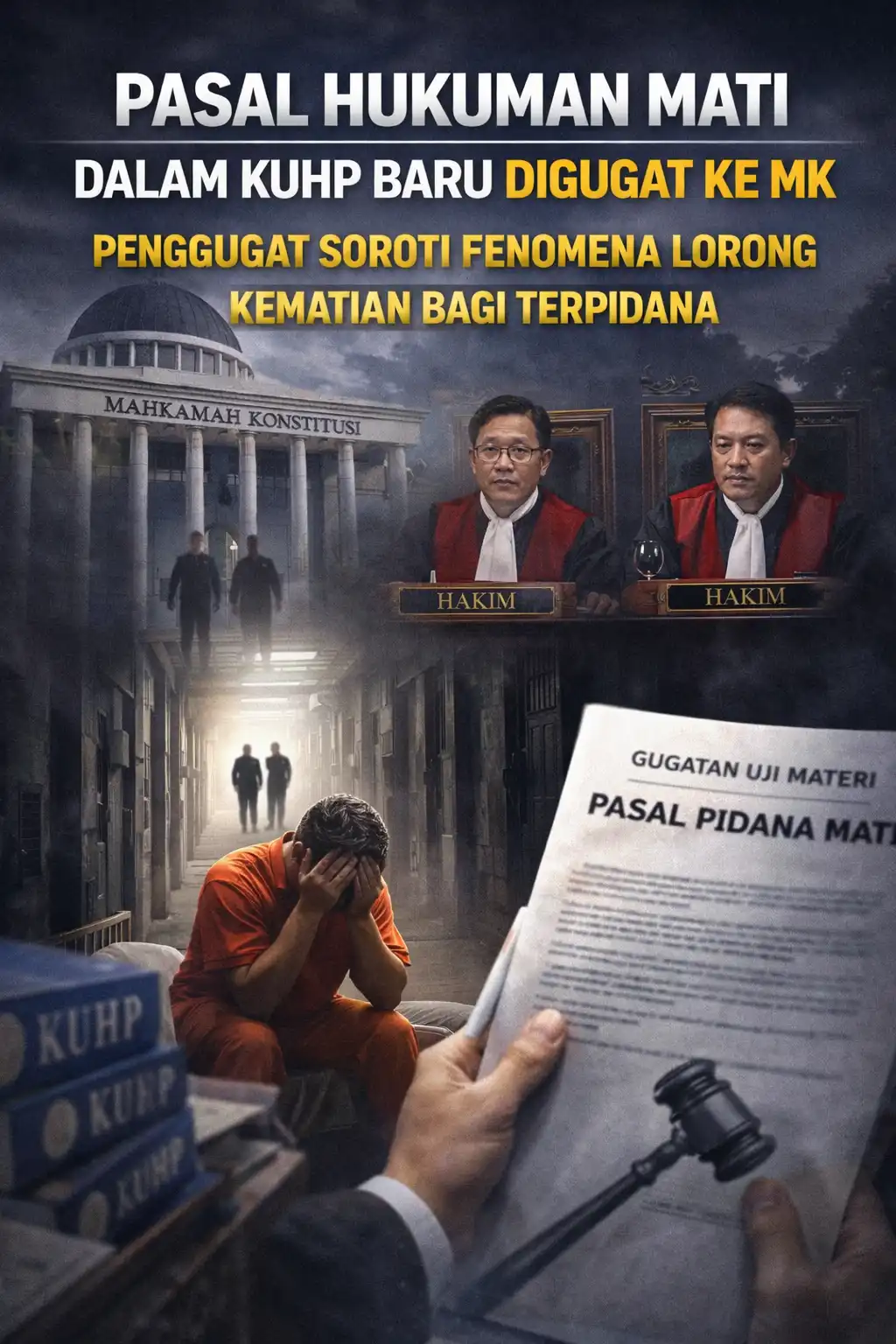 Read more about the article Pasal Hukuman Mati dalam KUHP Baru Digugat ke MK, Penggugat Soroti Fenomena Lorong Kematian bagi Terpidana