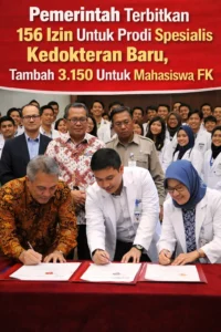 Read more about the article Pemerintah Terbitkan 156 Izin Untuk Prodi Spesialis Kedokteran Baru, Tambah 3.150 Untuk Mahasiswa FK