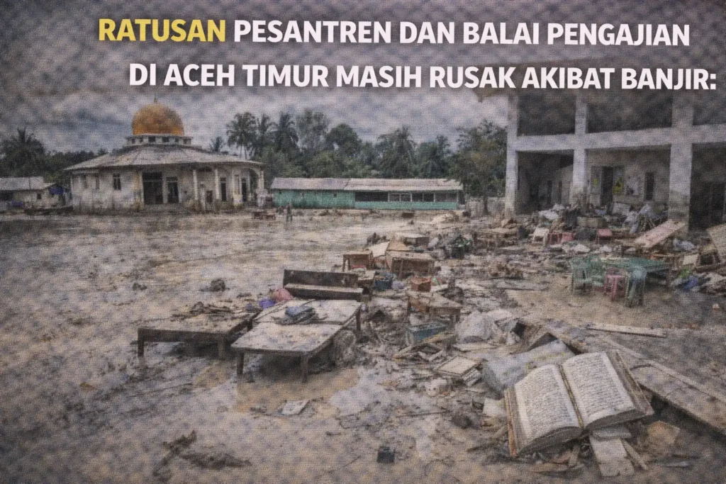 Ratusan Pesantren dan Balai Pengajian di Aceh Timur Masih Rusak Akibat Banjir Aktivitas Belajarnya Menjadi Terganggu