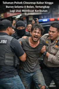 Read more about the article Tahanan Polsek Citeureup Kabur hingga Buron Selama 8 Bulan, Tertangkap Lagi Usai Membuat Keributan
