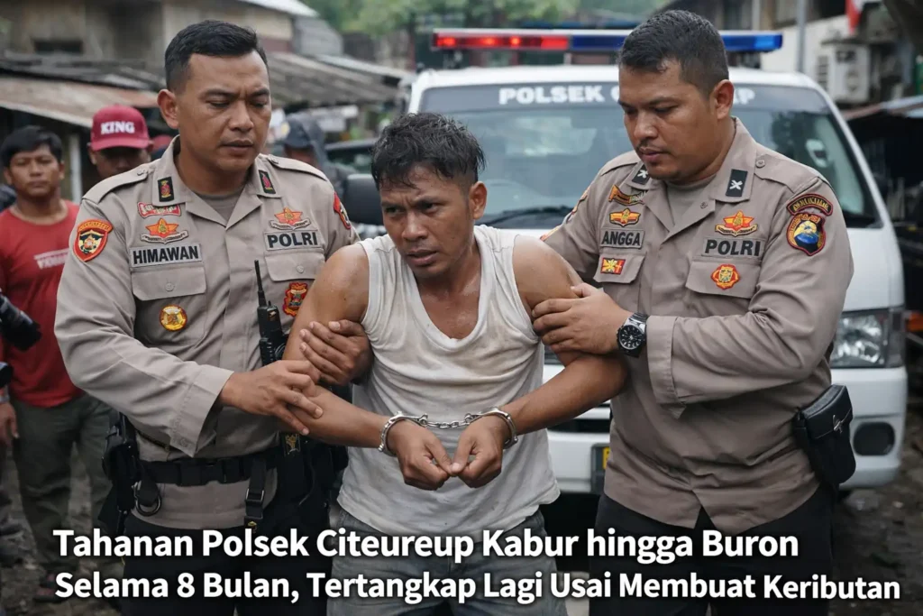 Tahanan Polsek Citeureup Kabur hingga Buron Selama 8 Bulan, Tertangkap Lagi Usai Membuat Keributan