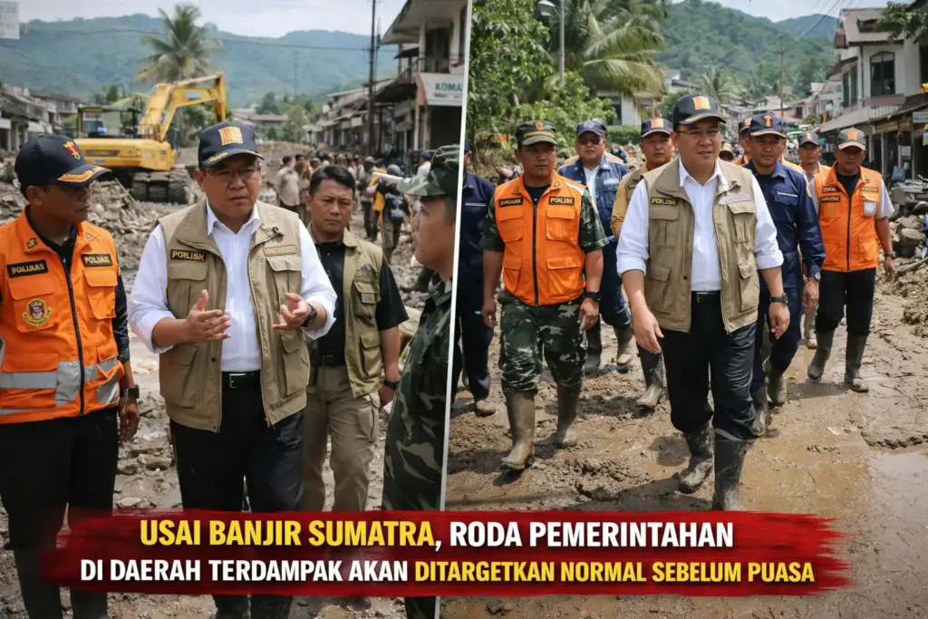 Usai Banjir Sumatra, Roda Pemerintahan di Daerah Terdampak Akan Ditargetkan Normal Sebelum Bulan Puasa