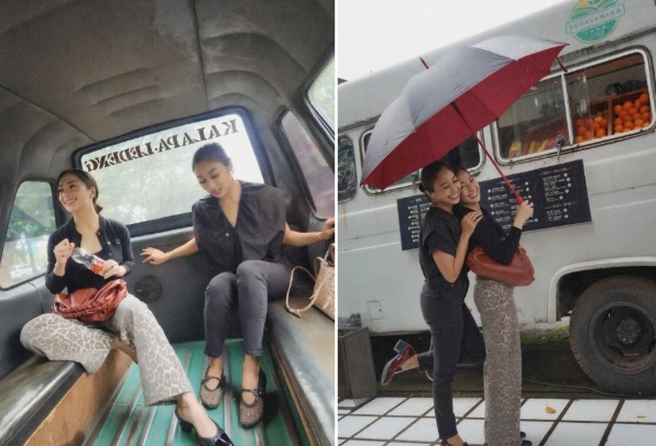 Read more about the article Naik Angkot Tetap Slay, Gaya Kompak Serba Hitam Duo Kakak-Adik Nikita Willy dan Winona Willy Saat Kulineran di Bandung