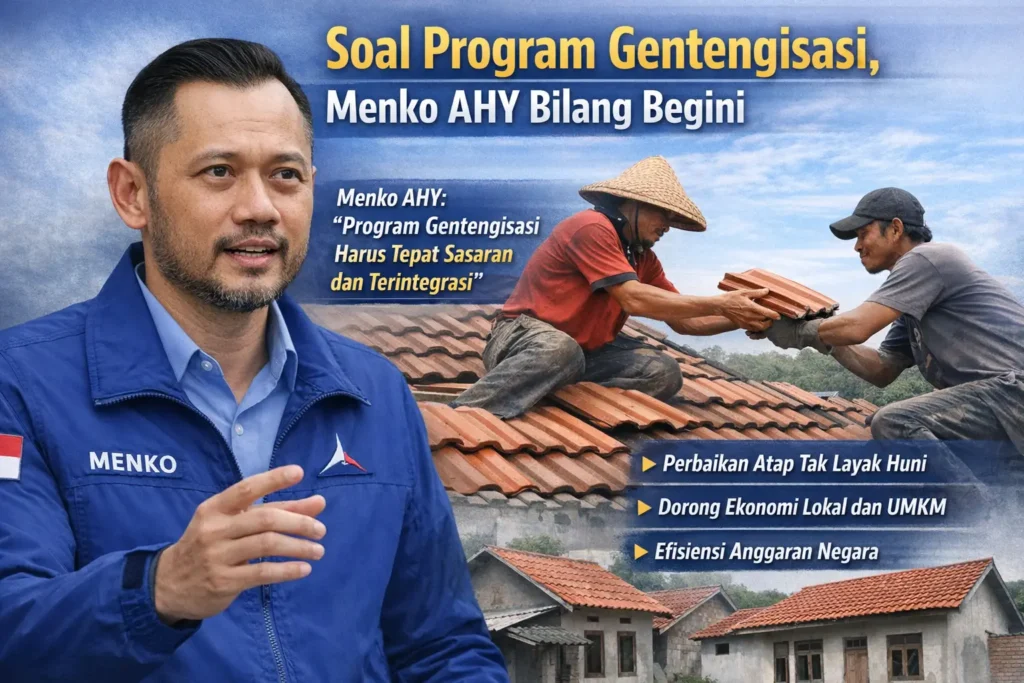 Soal Program Gentengisasi, Menko AHY Bilang Begini
